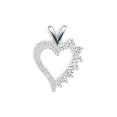 Sterling Silver Semi Mount Pendant Setting Round RD 5x5mm Heart Theme DHJ