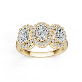 14K Gold Semi Mount Ring Setting Round Ro 5x5mm Diamond Accent Syz Jewelry