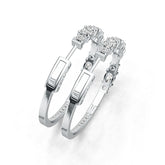 14K Gold Semi Mount Earrings Setting Oval OV 6X4mm Diamond Accent DHJ