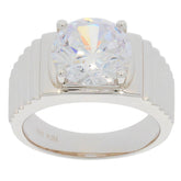 Men's 18K Gold Semi Mount Ring Setting Round RD 10X10mm Solid 925 Silver Syzjewelry