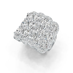 18K Gold Semi Mount Ring Setting Round RD 5x5mm Diamond Accent DHJ