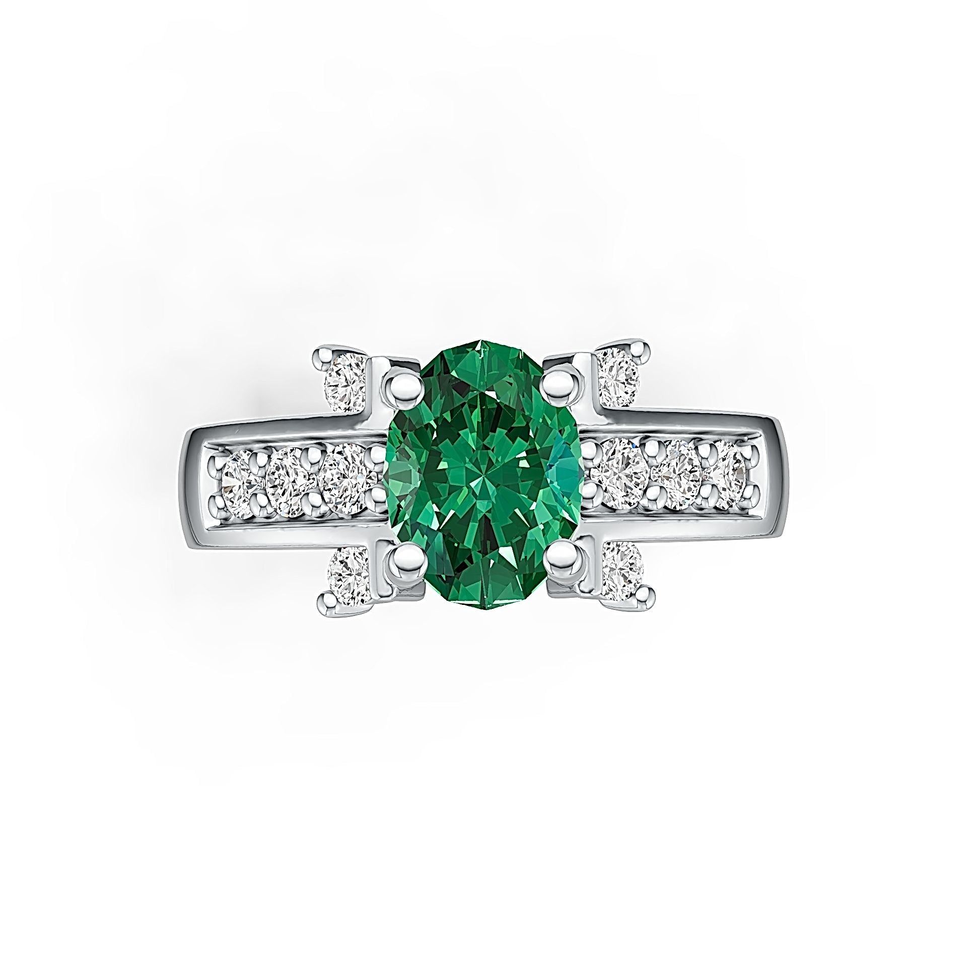 Sterling Silver Semi Mount Ring Setting Oval OV 8X6mm DHJ