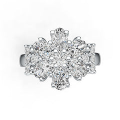 Sterling Silver Semi Mount Ring Setting Oval OV 6X4mm DHJ