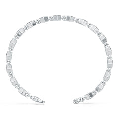 Sterling Silver Semi Mount Bracelet Setting Round RD 2x2mm DHJ