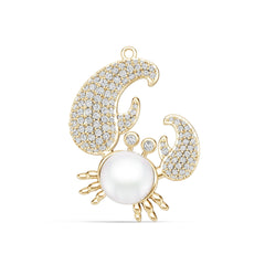 18K Gold Semi Mount Pendant Setting Round Ro 5x10mm Diamond Accent Syz Jewelry