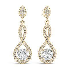 14K Gold Semi Mount Earrings Setting Round Ro 6x6mm Diamond Accent Syz Jewelry