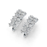 18K Gold Semi Mount Earrings Setting Oval OV 4X3mm Diamond Accent DHJ