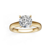 14K Gold Semi Mount Ring Setting Round Ro 8x8mm Diamond Accent Syz Jewelry