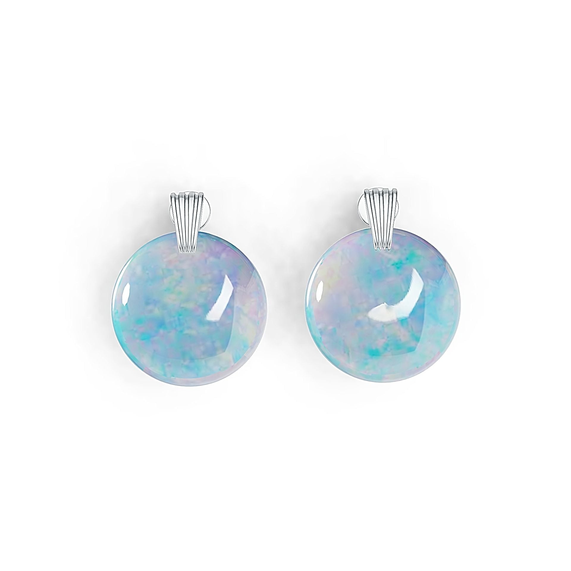 Sterling Silver Semi Mount Earrings Setting Round RD 20x20mm DHJ