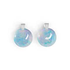 Sterling Silver Semi Mount Earrings Setting Round RD 20x20mm DHJ