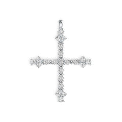 10K Gold Semi Mount Pendant Setting Oval OV 5x3mm PE 4x3mm Cross Theme DHJ