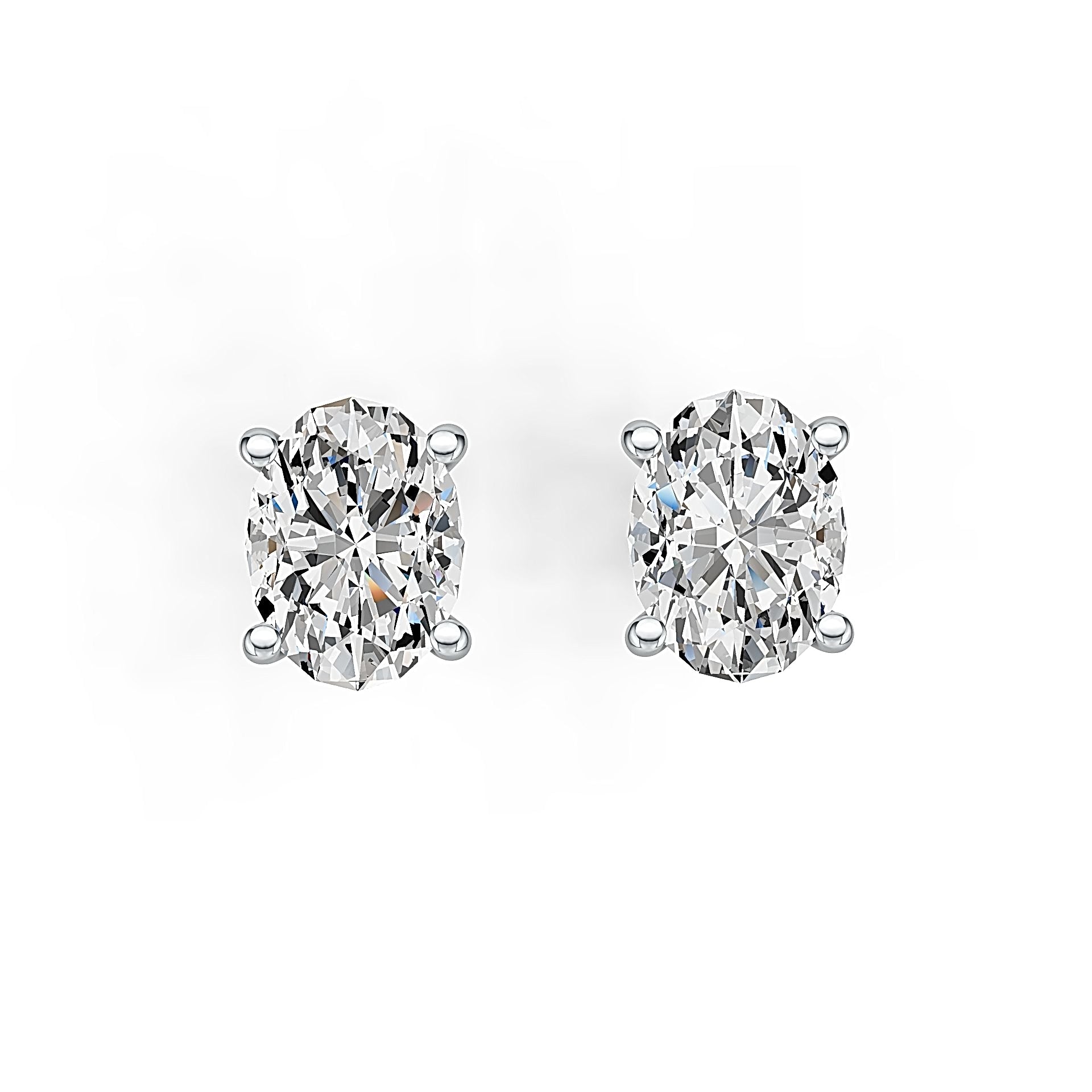 Sterling Silver Semi Mount Earrings Setting Oval OV 8X6mm DHJ