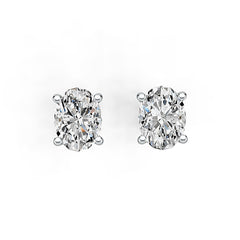 Sterling Silver Semi Mount Earrings Setting Oval OV 8X6mm DHJ