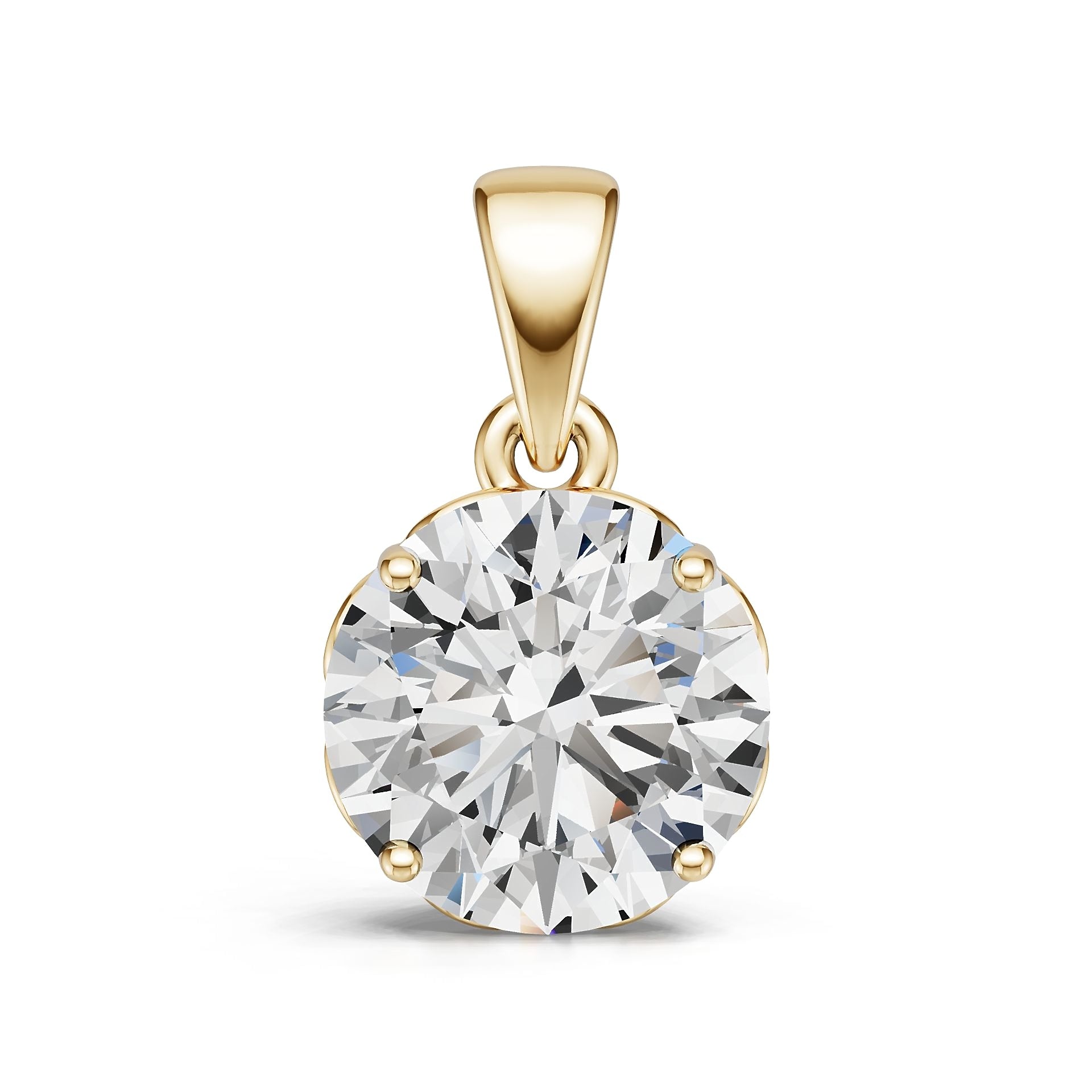 10K Gold Semi Mount Pendant Setting Round Ro 6x6mm Syz Jewelry