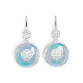 Sterling Silver Semi Mount Earrings Setting Round RD 24x24mm Circle Drop Earrings DHJ