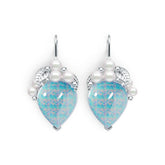 Sterling Silver Semi Mount Earrings Setting Pear PE 26X22mm Cabochon DHJ