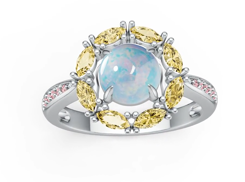 Sterling Silver Semi Mount Ring Setting Round RD 7X7mm MQ 4X2mm Syzjewelry