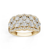 Platinum Semi Mount Ring Setting Round Ro 2x2mm Diamond Accent Syz Jewelry