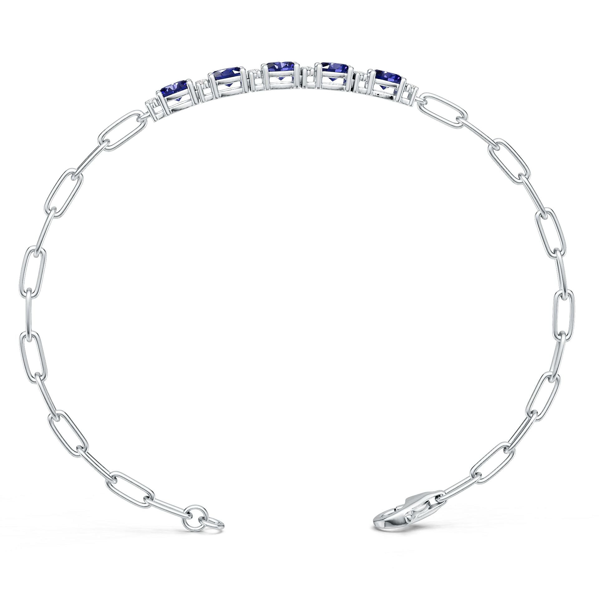 Sterling Silver Semi Mount Bracelet Setting Round Ro 5x4mm Syz Jewelry