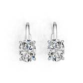 Sterling Silver Semi Mount Earrings Setting Oval OV 8X6mm Leverback DHJ