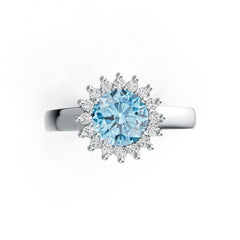 Sterling Silver Semi Mount Ring Setting Round RD 7X7mm Halo Syzjewelry