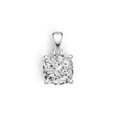 Sterling Silver Semi Mount Pendant Setting Cushion CU 8X8mm DHJ