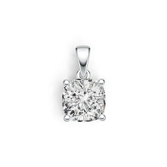 Sterling Silver Semi Mount Pendant Setting Cushion CU 8X8mm DHJ