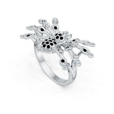 14K Gold Ring with or Moissanite Spider Theme Diamond Accent DHJ