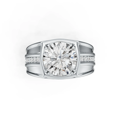 10K Gold Semi Mount Ring Setting Round RD 10.5x10.5mm with CVD Diamond Accent Syzjewelry