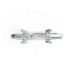 Sterling Silver Semi Mount Ring Setting Trillion TR 4X4mm DHJ