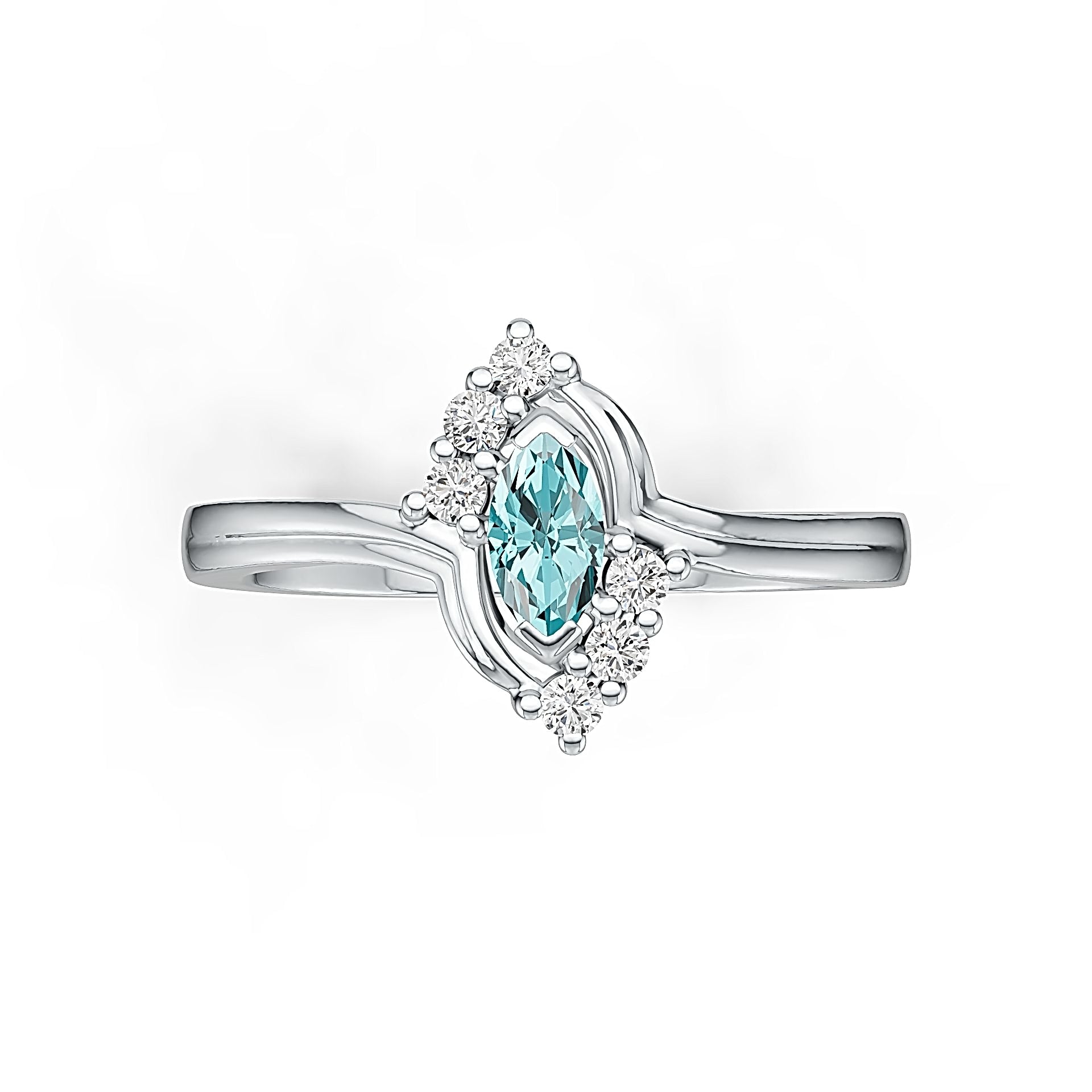 Sterling Silver Semi Mount Ring Setting Marquise MQ 6X3mm DHJ