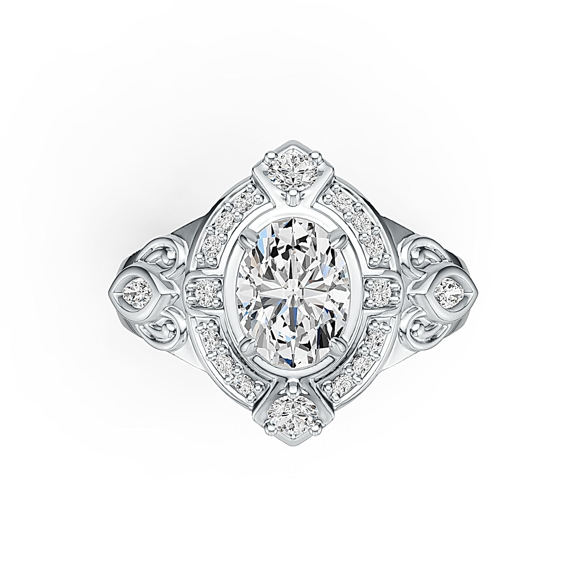 Sterling Silver Semi Mount Ring Setting Oval OV 8x6mm Syzjewelry