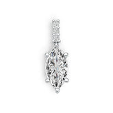 18K Gold Semi Mount Pendant Setting Marquise MQ 12X6mm Diamond Accent DHJ