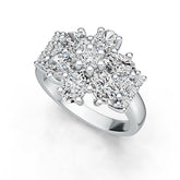 10K Gold Semi Mount Ring Setting Oval OV 6X4mm Moissanite Accent DHJ