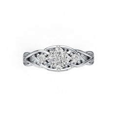 Sterling Silver Semi Mount Ring Setting Cushion CU 5.5X5.5mm DHJ