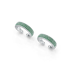 Platinum Ear Cuff Earrings with or Moissanite Diamond Accent DHJ
