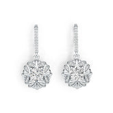 14K Gold Semi Mount Earrings Setting Round RD 6x6mm Diamond Accent DHJ