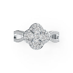 Sterling Silver Semi Mount Ring Setting Round RD 3.5mm DHJ