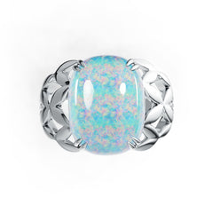 Sterling Silver Semi Mount Ring Setting Cushion CU 16X12mm Cabochon DHJ