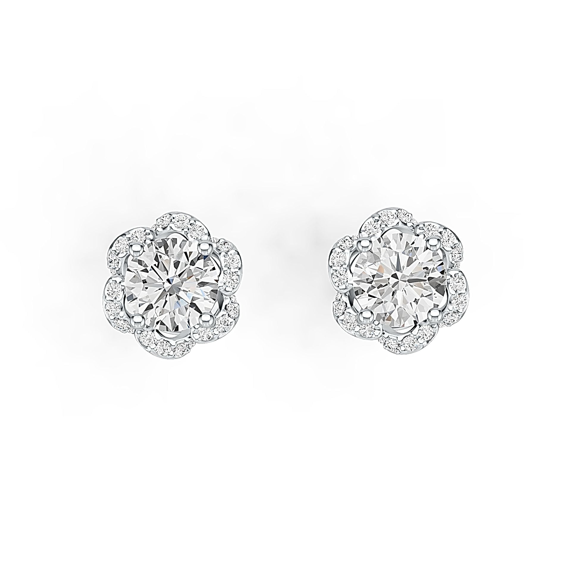 Sterling Silver Semi Mount Earrings Setting Round RD 5X5mm Syzjewelry