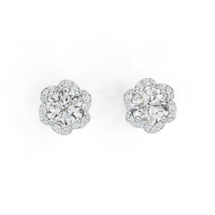 Sterling Silver Semi Mount Earrings Setting Round RD 5X5mm Syzjewelry