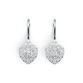 Sterling Silver Semi Mount Earrings Setting Heart HT 5.5X5.5mm DHJ