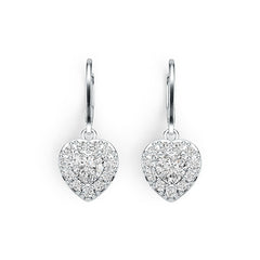 Sterling Silver Semi Mount Earrings Setting Heart HT 5.5X5.5mm DHJ