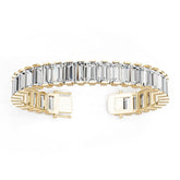 10K Gold Semi Mount Bracelet Setting Round Ro 10x6mm Moissanite Accent Syz Jewelry