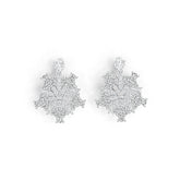 10K Gold Semi Mount Earrings Setting Oval OV 4X3mm Moissanite Accent DHJ