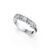 10K Gold Semi Mount Ring Setting Round RD 4x4mm Moissanite Accent DHJ