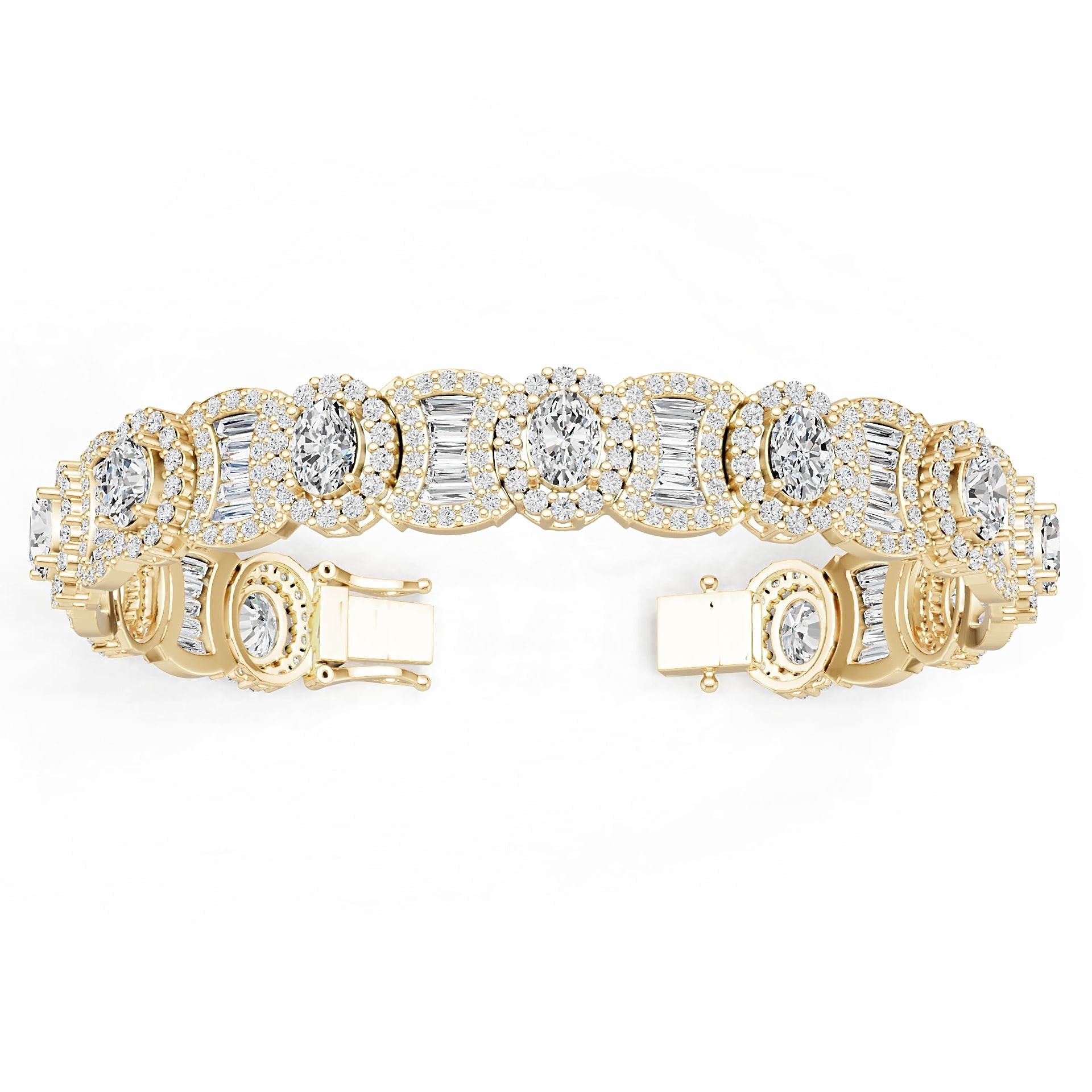 Platinum Semi Mount Bracelet Setting Round Ro 7x5mm Diamond Accent Syz Jewelry