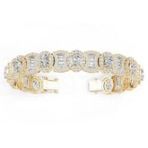 Platinum Semi Mount Bracelet Setting Round Ro 7x5mm Diamond Accent Syz Jewelry