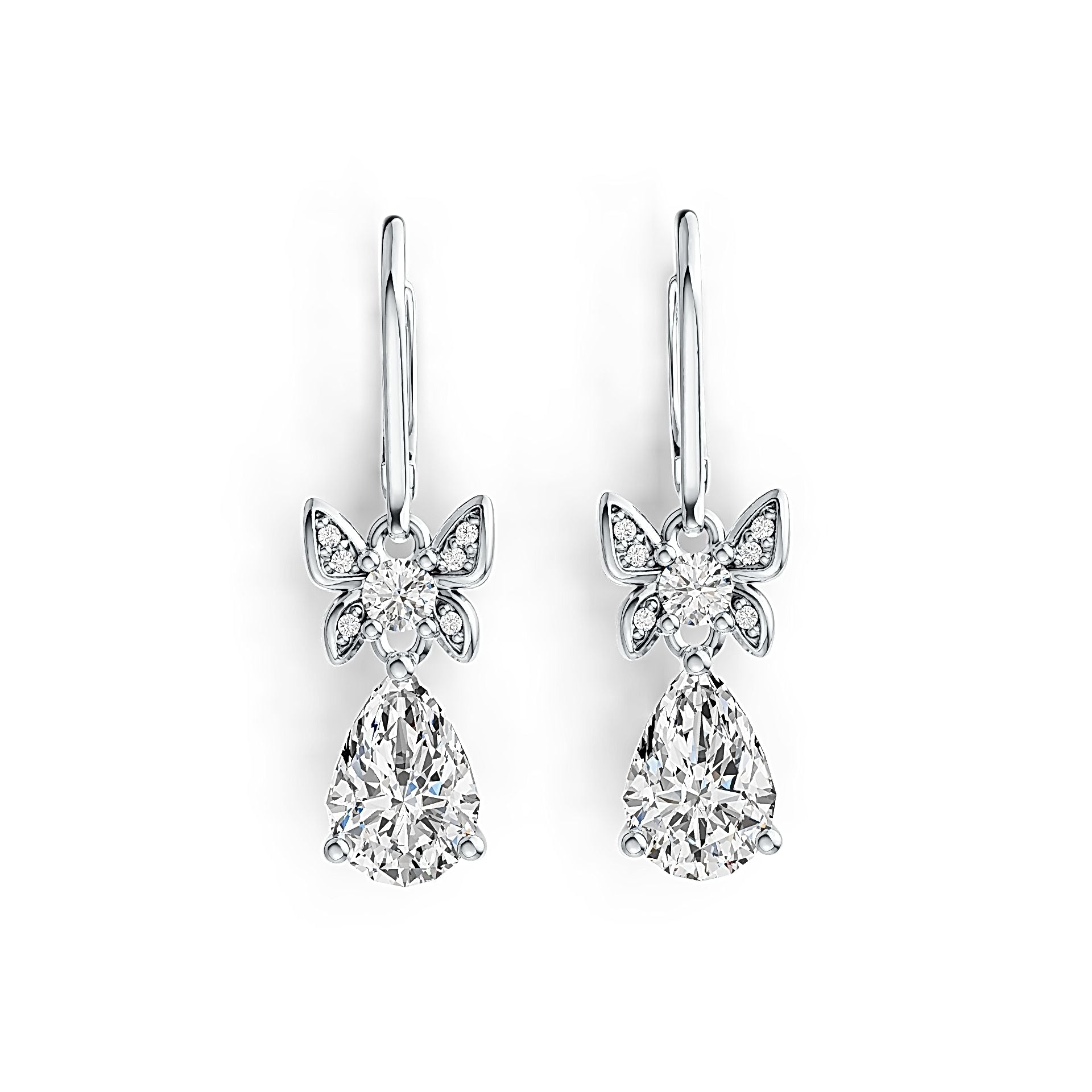 Sterling Silver Semi Mount Earrings Setting Pear PE 9X6mm - Syzjewelry