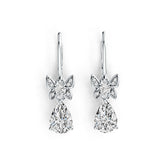 Sterling Silver Semi Mount Earrings Setting Pear PE 9X6mm - Syzjewelry